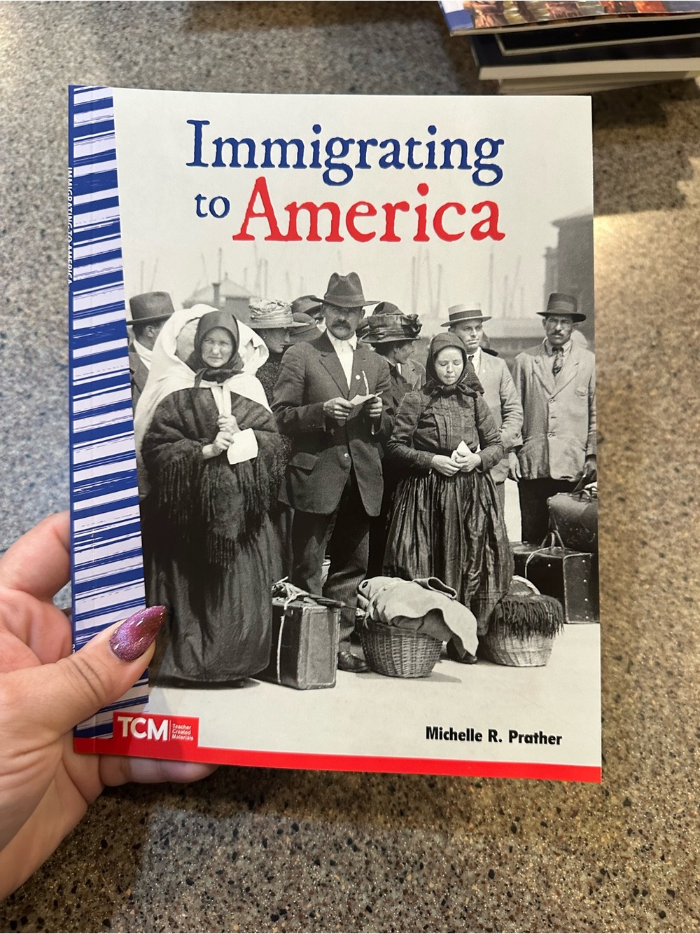 Michelle R. Prather "Immigrating to America" - White and Red Cover